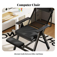 Adjustable Rest Lounger Foldable Design Reclining Chair Retractable Footrest