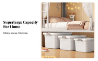 Wheeled Storage container with Lid Large Capacity Wheeled Latch Box Lidded long-premiering for Students, homeowners