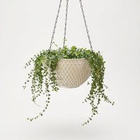 Plant Pots and Hanging Basket for Plants Indoor or Outdoor, Honeycomb Pattern Round Hanging Plant Pot, 25cm Plant Pot for Small Pots for Plants