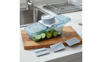 Multi-Functional Multifunctional Vegetable Cutter Interchangeable Multifunctional Vegetable Chopper Safety Mandoline Cutter Grater Easy to Clean for Home Cooks, Meal Prep