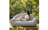 Inflatable Sofa with Backrest Foldable Inflatable Sofa Comfortable Lounge Seat for Campers, Camping, Living Room