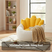Snug Plush Pumpkin Chair Wide Seat Pumpkin-Shaped Chair Ergonomic Design Home Furnishing Modern design for Adults, Children, Students, Living Room, Bedroom, perusing corner, Balcony