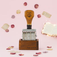 DIY Tool Roller Date Stamp Wooden Handle Adjustable Date Stamper Craft Supply for Crafters