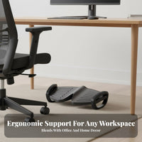 Adjustable Tilting Footrest Non-Slip Base Adjustable Under-Desk Footrest