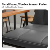 Upholstered rustic Armchair Sturdy Construction Dining Seat Thickly Padded