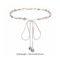 Woven Shell Belt Handmade Shell Waist Tie Decorative Fashion Accessory for Outfit Matching