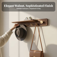 Wall-Mounted Rack with hangers Clutteropen Organization for Living Room, Families