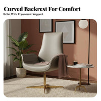 Upholstered Rotating Armchair Luxury & Design Workplace Seating High Spinerest Height Adjustable for Executives, Teenagers