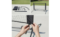 Easy to Assemble Sports Net System with Metal Frame Fast Setup Portable Sports Net Heavy-Duty for Driveway