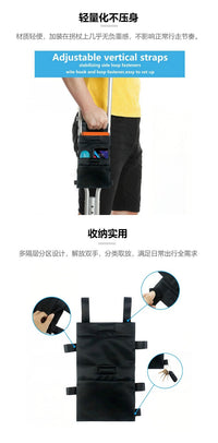 Crutch Storage Bag, Portable Black Oxford Cloth, Handbag Style