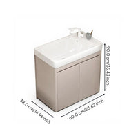 Ceramic sink with cabinet vanity
