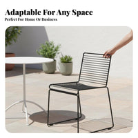 Geometric Wire Chair Stackable Outdoordoor Furniture Nordic Design Hollowed-Outdoor Design for Homeowners, Dining Room, Balcony