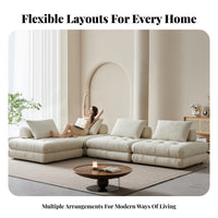 Blockdesign Sofa with Movable Backrests Wabi-Sabi Aesthetic configurable Seating Easy Assembly Deep Seat Design for Young Adults