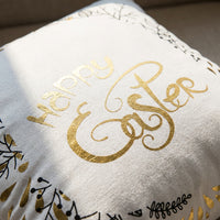 Easter Pillow Cover European and American Design Square Decorative Cushion Cover Hot Stamping Square Decorative Pillow Case for Adults, Bedroom