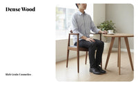 Round spine Armchair Nordic Design Dining Chair sturdy Wood Construction Padded Seat for homeowners, Adults, perusing corner