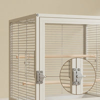 Large Transparent Bird Cage for Parrots, Double/Triple Layer Breeding Villa for Cockatiels