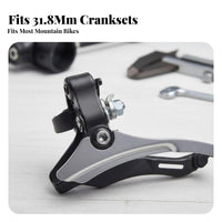 31.8mm Clamp Derailleur Mountain Bike Front Derailleur Gear Mechanism for Cyclists, Trail Cycling