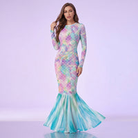 Mermaid Dress Form-Fitting Costume Dress Fishtail for Women
