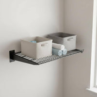 Garage Wall Shelving Space Saving Wire Basket Shelf Organizer Easy to Install