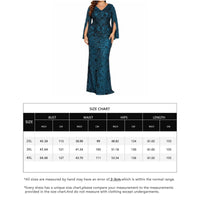 Sequin Mermaid Gown Stretch Material Long Sleeve Sequin Dress Plunging Neckline