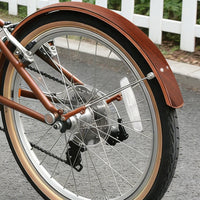 2 Pieces Mudguard Set with Mounting Hardware Wood-Grain Cycle Mudguard Set Retro Folding Bike Fenders for Commuters, City Riding