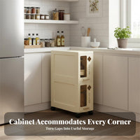 Narrow Four-tier Rolling Rack Wheeled Design Slim Rolling Trolley Raised Edges