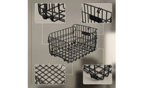 Bike Rear Basket Reflective Foldable Cycle Basket Sturdy for Cyclists, Grocery Shopping