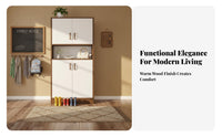 Space Saving Shoe Storage Cabinet Stable Structure Hallway Shoe Cabinet Sturdy Construction Household Furniture Adjustable Shelves for Families, Homeowners, Apartment Dwellers, Home, Living Room, Bedroom, Closet