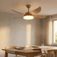 Round Ceiling Fan Light LED Ceiling Fan Light Hanging Rod Mount for Study