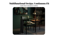 Woven Seat Side Chair Sturdy Wood Frame Dining Seating Ergonomic Rearrest Comfortable for Apartment Dwellers