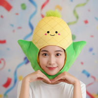 Fuzzy Corn on the Cob Hat Novelty Humorous Corn Hat Oversized Headwear for Kids, Stage Performances