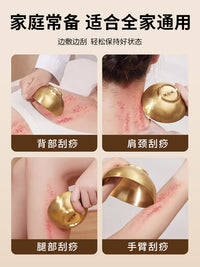 Pure Brass Gua Sha Bowl Tool for Body Massage and Meridian Scraping