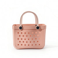 Tote Basket Open-Top Plastic Tote with Handles Lightweight for Pool