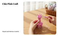 Double-Ended Rope Braider DIY Projects Double-Ended Spool Loom Easy to Use Manual Yarn Cord Maker for Beginners, Kids