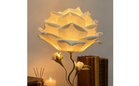 Warm Glow Lotus Lamp Tabletop Floral Lamp Decorative Ambient for Bedside, Bedroom, Desk