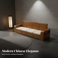 Corner-Shaped D Wooden Sectional Flexible Combination Sofa Space-Saving Couch for Apartment Dwellers, Homeowners, Small Areas, Lounge Area