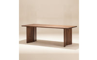 Solid Wood Pedestal Dining Table Rectangular Dining Table Sturdy Furniture Stable for Office