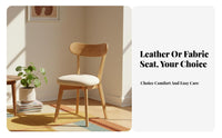 Upholstered Side Chair Ergonomic Backrest Upholstered H-Back Stool for Families