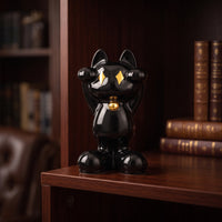 Fortune Cat Figurine Modern Cat Figurine Fortune Ornament for Entryway