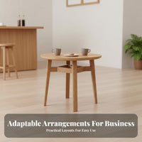 Minimalist Design Upholstered Bistro Set Modern aesthetic 5-Piece circular table and Chair Group adaptable Combinations Commercial Furnishing for Cafe Owners, Office Managers, Employees, Dessert Shop, Lounge Bar, Cafeteria, Reception Area