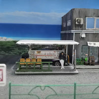 土豆模型1/64比例日式公交站台模型候车亭模型城市建筑场景模型