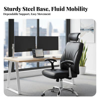 Reclining Chair with Footrest Thickly Padded padding rotating Seat for Study Room