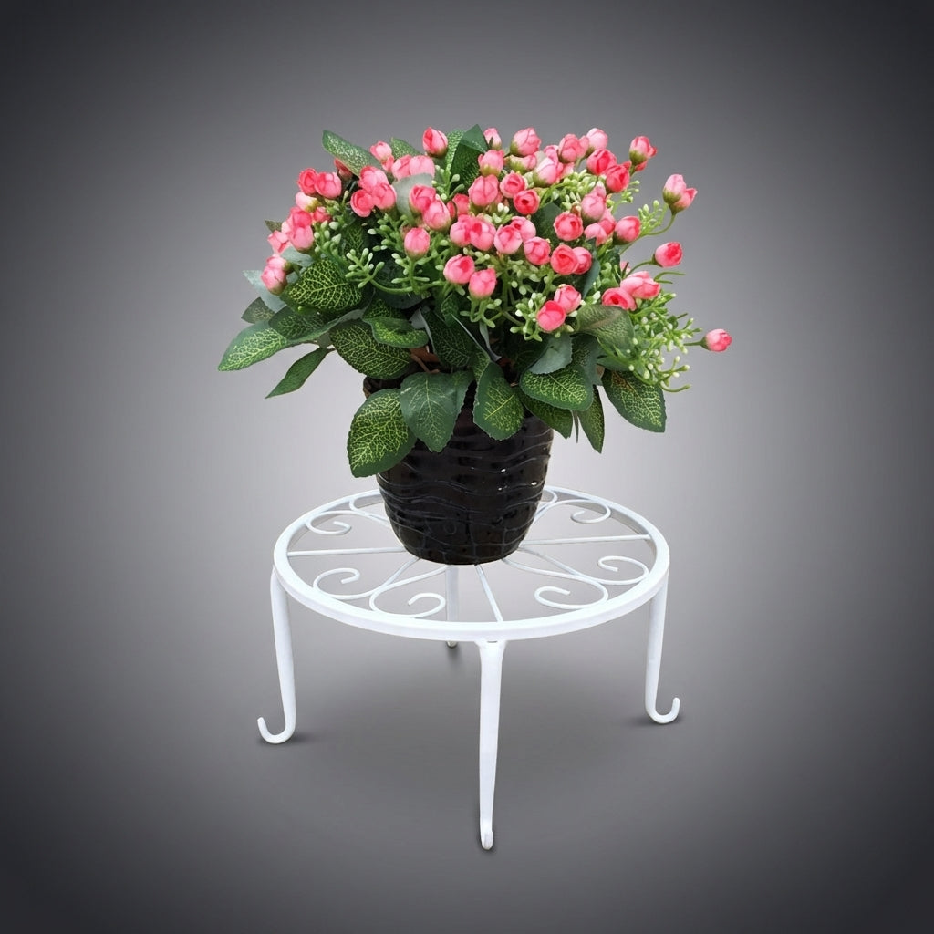 Plant Stand for Single Potted Flowers, Metal Plant Stands Indoor and Outdoor Metal Pot Holder, Small Plant Pot Stand Indoor, 24x24x13cm Size