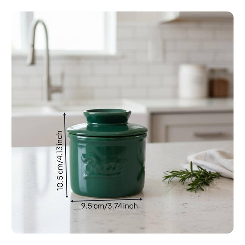 Ceramic Butter Dish Easy to Clean Tableware Embossed Design