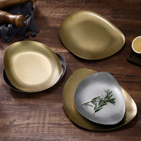 Retro 304 Stainless Steel Irregular Plate
