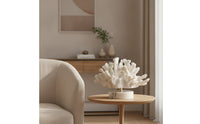 Coral Sculpture with Base Coastal Coral Decor Coastal-Themed Tabletop Ornament for Coffee Table, Bookshelf, Tv Stand