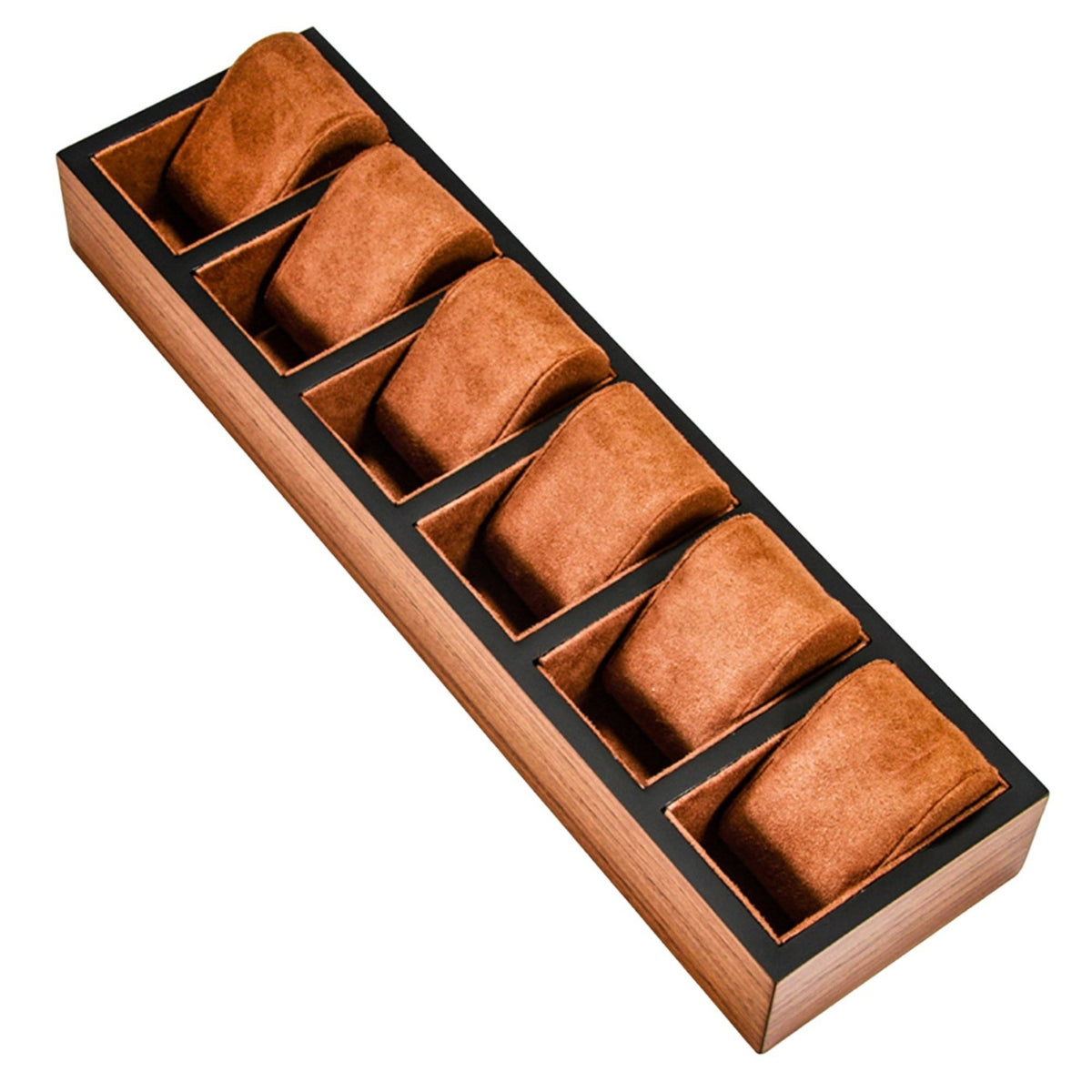 Watch Tray with Cushions Low-Profile Watch Display Tray Open-Top for Collectors, Retail Counter, Showcase