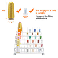 60-Hole Plastic Base Adjustable Embroidery Thread Toy Jewelry Rack Sewing DIY Storage Shelf