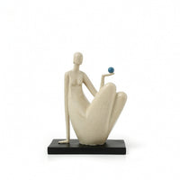 Abstract Sculpture Smooth Abstract Statue Textured for Office, Art Lovers