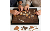 American Travel Chart Puzzle Interactive Decor American Destination Unique Gift United Regions Wall Art Puzzle for Couples